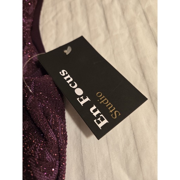 NWT EnFocus Studio Sequin Burgundy Mermaid Sleeveless Dress Size 14 Prom Evening - Picture 12 of 14